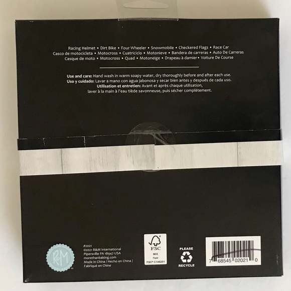 R & M International Tinplated Steel 6-Piece Racing Cookie Cutter Baking Set - Picture 7 of 7